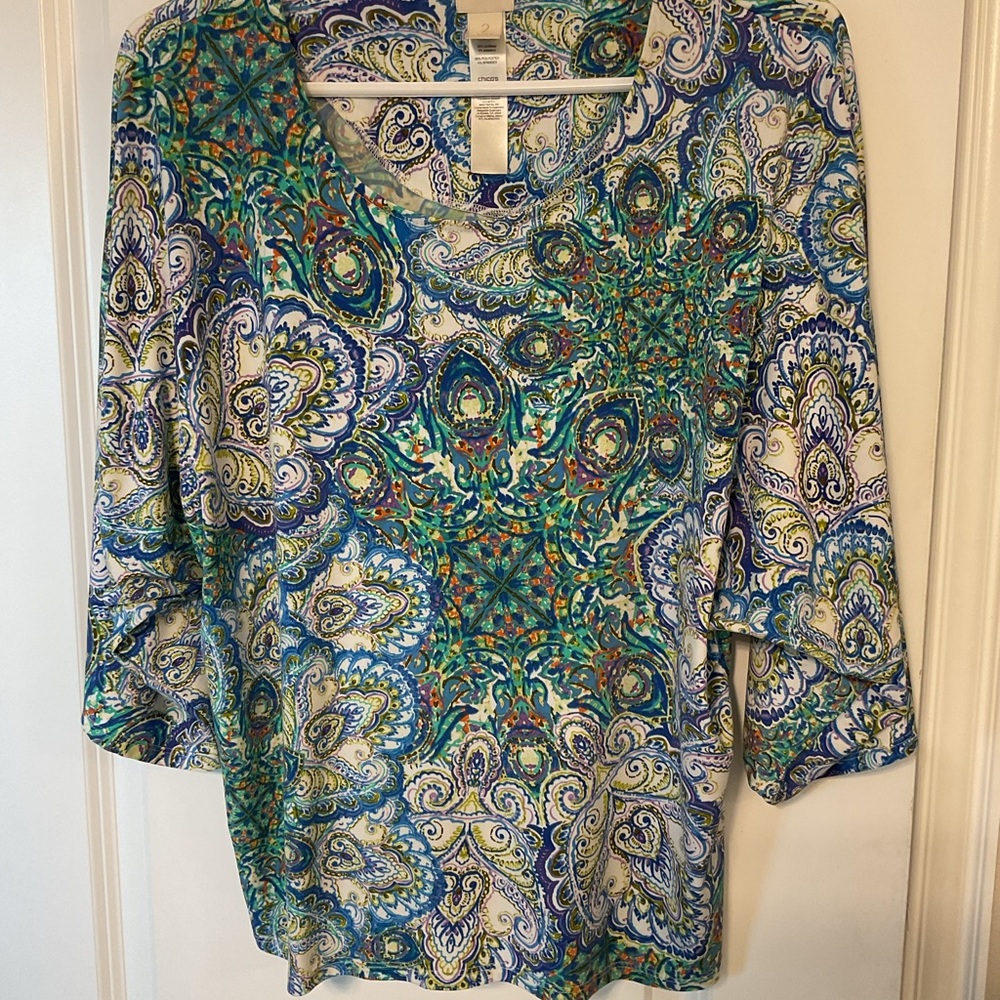 Paisley Print Women's Top - Multicolor